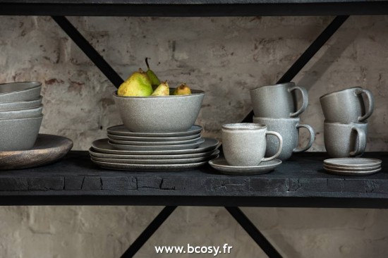 J-Line bols Bol Louise Ceramique Marron Small