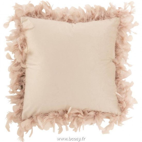 J Line Coussin Plumes Polyester Rose Poudre Jline 7206 by Jolipa 7206