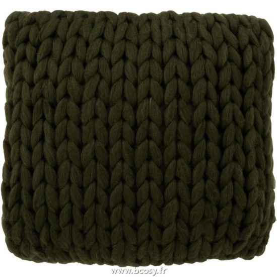 J Line Coussin Tricote Acrylique Vert Jline 7261 by Jolipa 7261