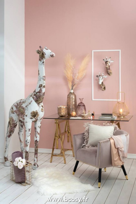 Jolipa Jline Photophore Frosty Rond Verre Vieux Rose Small