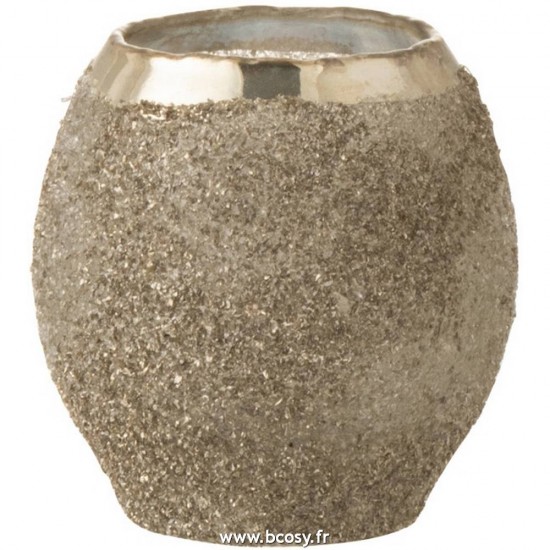 J Line Photophore Frosty Rond Verre Argent Small 9H Jline 7506 by Jolipa 7506