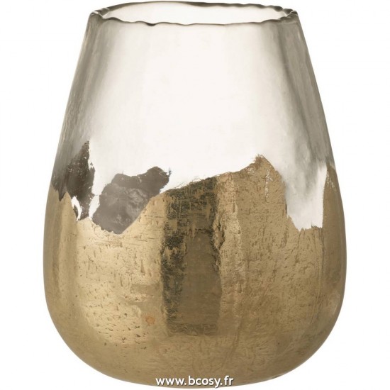 J Line Photophore Zoe Rond Verre Or Large 31H Jline 7517 by Jolipa 7517