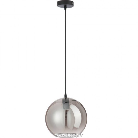 J Line Lampe Boule Verre Mirroir Argent Medium JLine 75204 by Jolipa 75204.