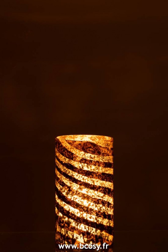 J-Line vases Jolipa Jline Vase Lignes Rond Verre Argent Small