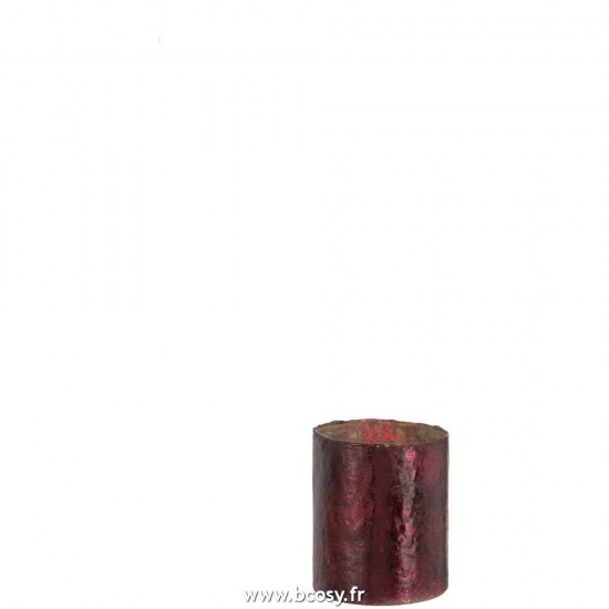 J Line Photophore Verre Framboise 8H Jline 75721 by Jolipa 75721