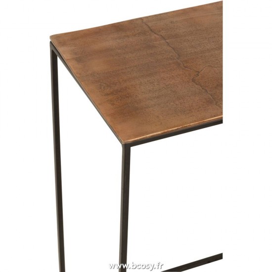 Jolipa Jline Set De 3 Table Gigogne Rectangulaire Aluminium Rouille