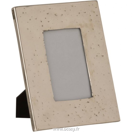 J Line Cadre Photo Rectangulaire Irregulier Aluminium Verre Argent 19x25 Jline 7650 by Jolipa 7650