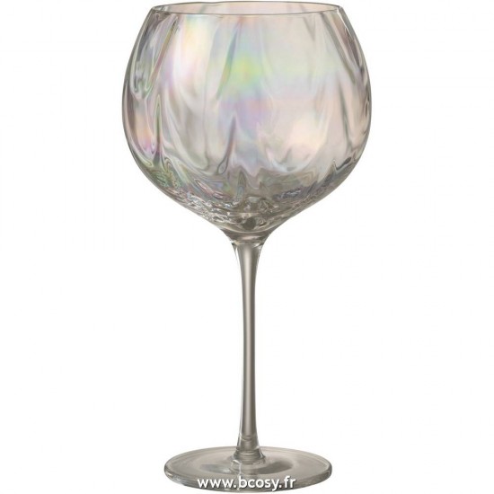 J Line Verre A Vin Irregulier Verre Transparent 21H Jline 7762 by Jolipa 7762 Assortiment de 4 pcs