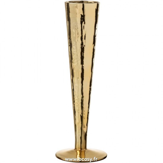 J Line Flute A Champagne Irregulier Verre Or 23H Jline 7768 by Jolipa 7768 Assortiment de 4 pcs