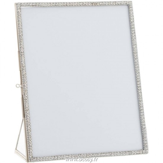 J Line Cadre Photo Bijou Metal Verre Argent Large 20x25 Jline 7788 by Jolipa 7788