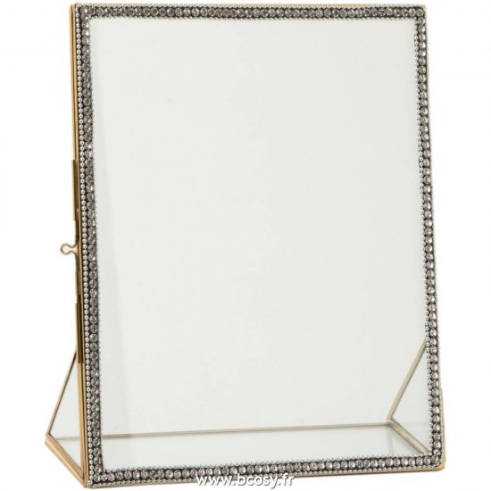 J Line Cadre Photo Bijou Metal Verre Or Large 20x25 Jline 7835 by Jolipa 7835