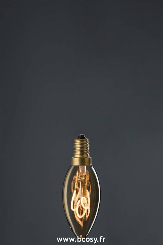 J-Line Ampoules Jolipa Jline Ampoule Led Ambre C35 3 Loops E14