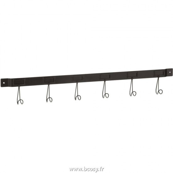 J Line Portemanteau 6 Crochets Metal Noir Large 87 Jline 8184 by Jolipa 8184