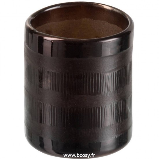 J Line Photophore Cylindrique Verre Marron Small 9H Jline 86525 by Jolipa 86525