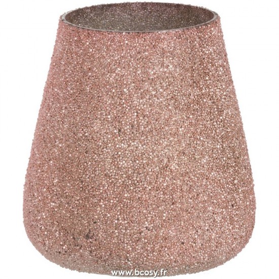 J Line Photophore Paillettes Verre Antique Saumon 17H Jline 86551 by Jolipa 86551