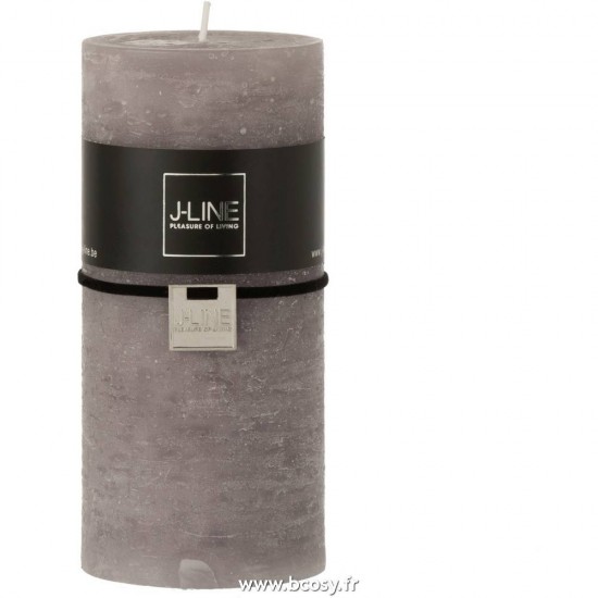 J Line Bougie Cylindrique Gris Fonce L 70H Ø7 Jline 8679 by Jolipa 8679