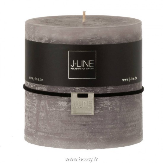 J Line Bougie Cylindrique Gris Fonce 75H 10H Jline 8680 by Jolipa 8680