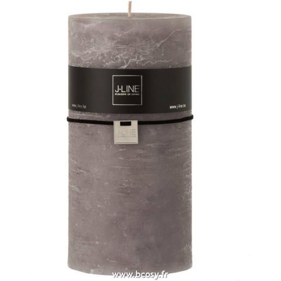 J Line Bougie Cylindrique Gris Fonce XXL 140H 20H Jline 8682 by Jolipa 8682