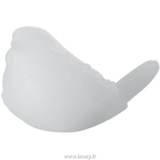 J Line Oiseau Led Cire Blanc Small 13H Jline 86935 by Jolipa 86935