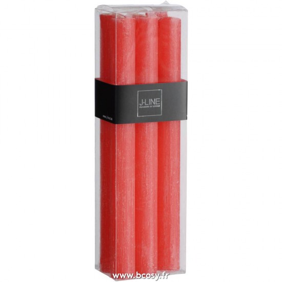 J Line Boite 6 Bougies Chauffe Plat Rouge Noel 13H 24H Jline 87156 by Jolipa 87156
