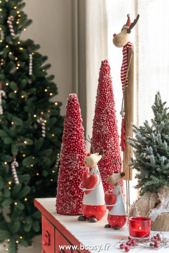 Jolipa Jline Sapin De Noel Led Pot Jute Plastique Vert Enneige Small