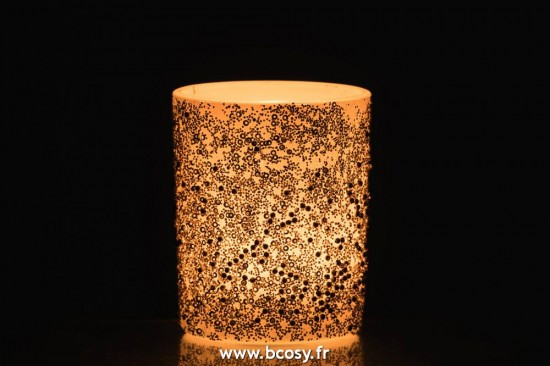 J-Line photophores Jolipa Jline Photophore Perles Verre Argent Large