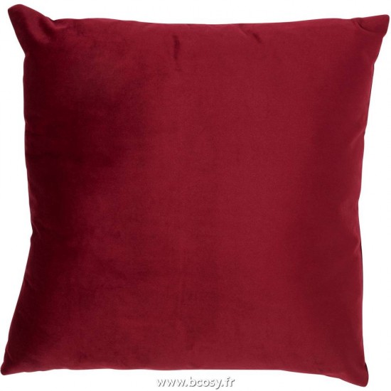 J Line Coussin Carre Velours Rouge Jline 88600 by Jolipa 88600
