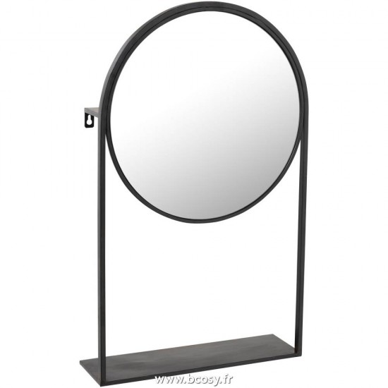 J Line Miroir Sur Pied Metal Verre Noir Jline 90280 by Jolipa 90280