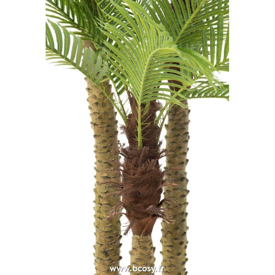 J-Line arbres decos Jolipa Jline Palmier 3 Parties Real Touch En Pot Plastique Vert