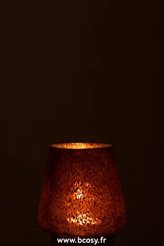 J-Line photophores Jolipa Jline Photophore Conique Verre Marron