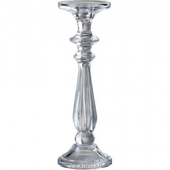 J Line Chandelier Bougeoir Tibo Verre Transparent Large 30H Jline 96668 by Jolipa 96668