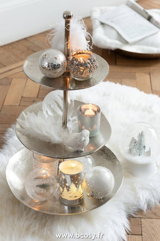 Jolipa Jline Boite De 4 Boules De Noel Sucre Dessous Verre Transparent Medium