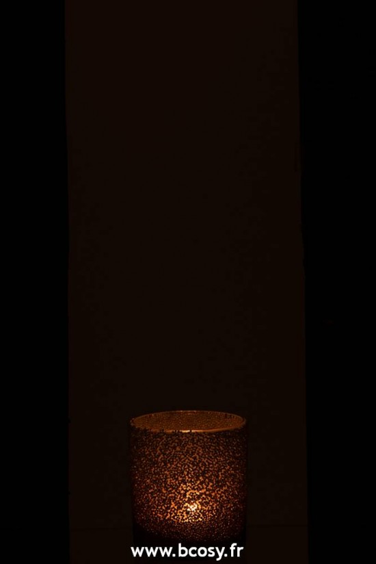 J-Line photophores Jolipa Jline Photophore Perles Verre Rouge Champagne Small