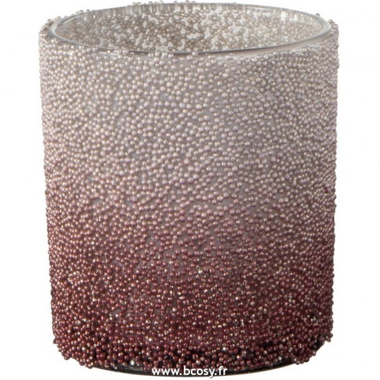 J Line Photophore Perles Verre Rouge Champagne Small 8H Jline 97595 by Jolipa 97595