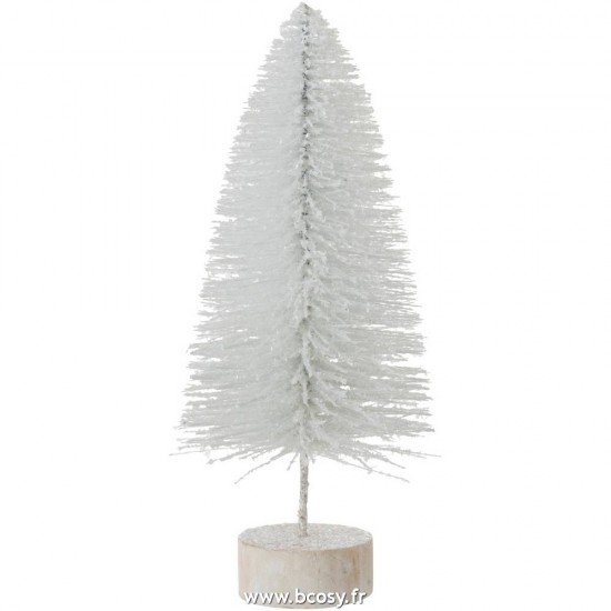 J Line Sapin De Noel Decoratif Paillettes Blanc Large 36H Jline 97726 by Jolipa 97726