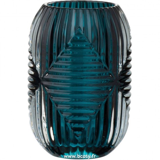 J Line Photophore Haut Lignes Verre Bleu 13H Jline 97766 by Jolipa 97766