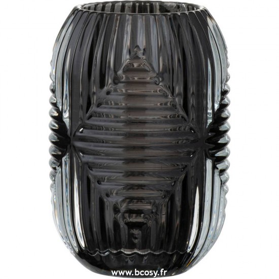 J Line Photophore Haut Lignes Verre Gris 13H Jline 97767 by Jolipa 97767